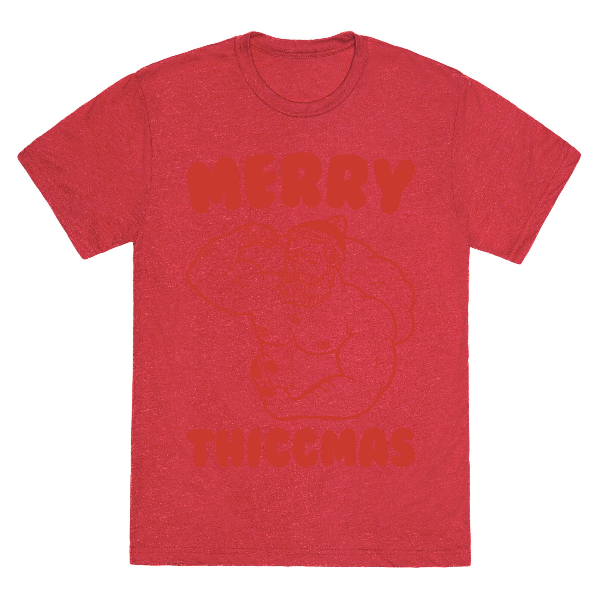 Merry Thiccmas Parody Unisex Triblend Tee